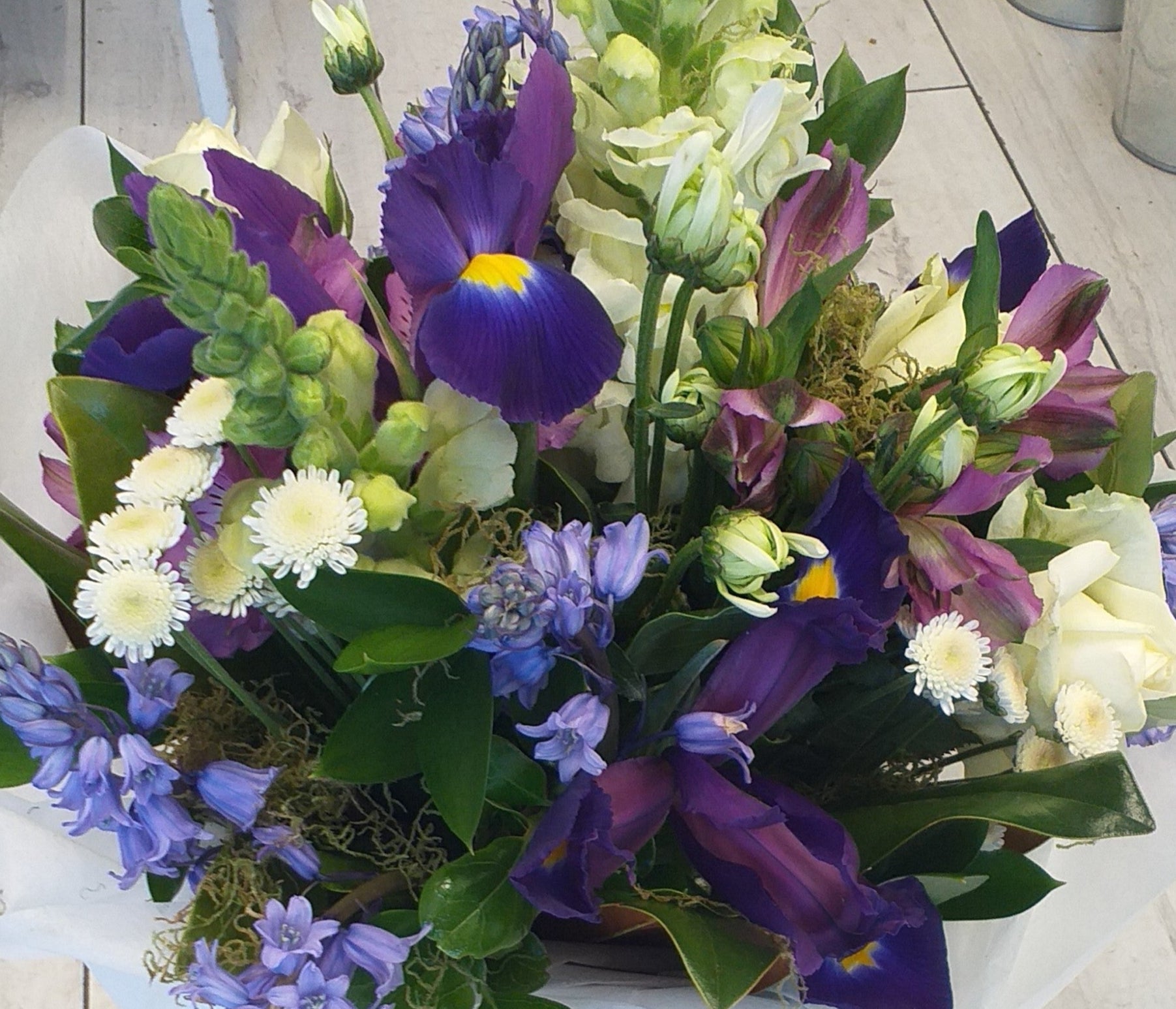 Blue and White Bouquet - Broadfield Flowers Florist Lincoln