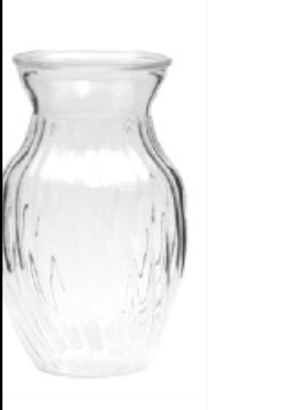 Ginger clear glass vase, 12cm