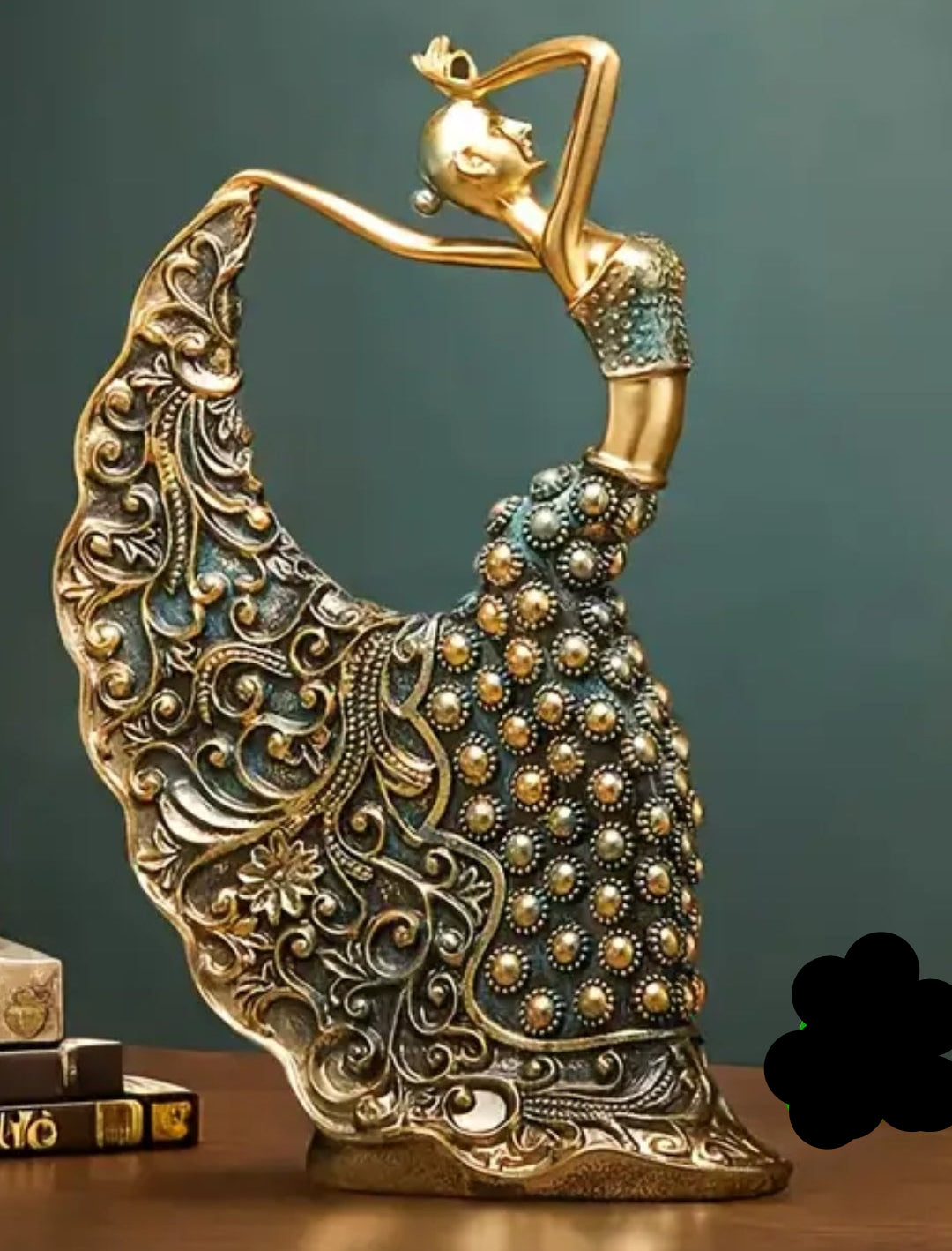 Peacock lady dancing figurine - Broadfield Flowers Florist Lincoln