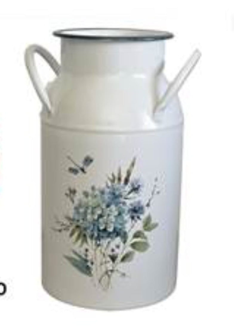 Vases, Jugs, Pedestals, Urns, Siena Enamel Urn -blue