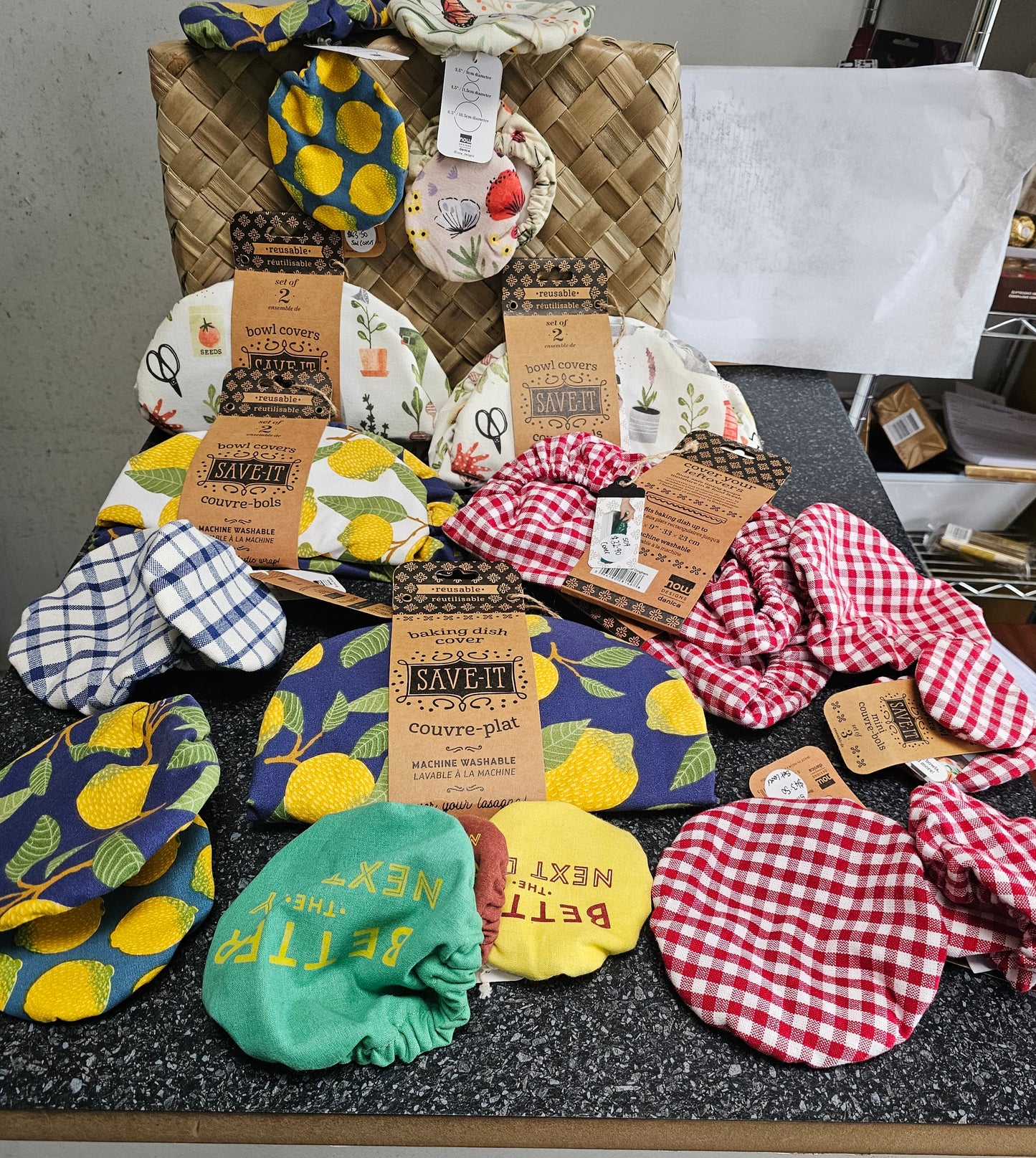 Linen, Aprons, tea towels, hand towels, facecloth, bridal pillow cases, bridal horse shoes, table mats - Broadfield Flowers Florist Lincoln