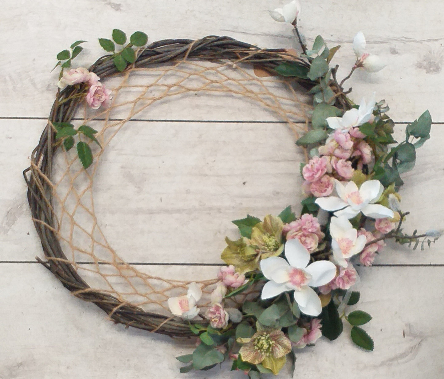 Wreath, Silk flowers, in Dream Catcher Style - Broadfield Flowers Florist Lincoln
