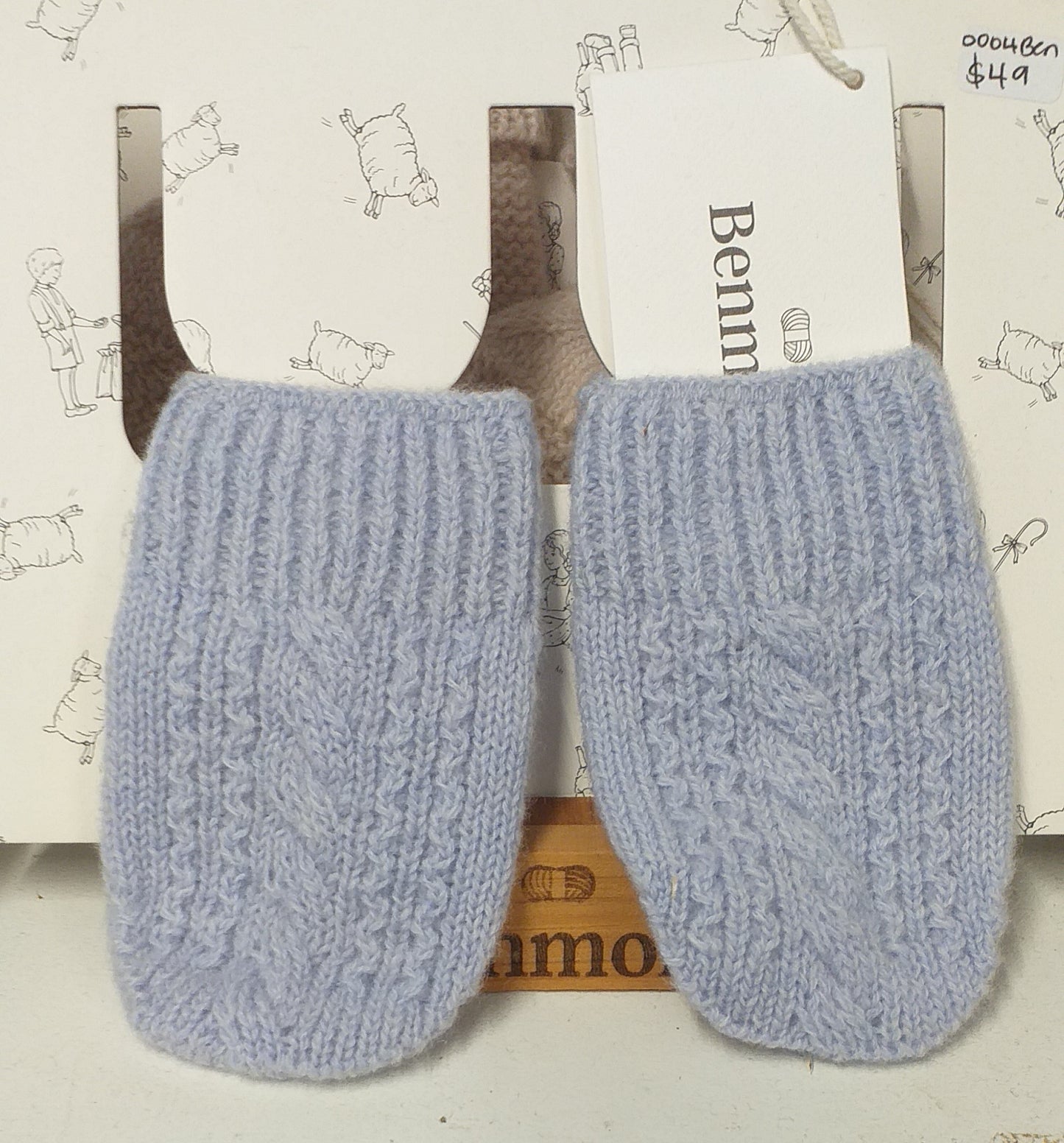 Baby, Benmore Baby Merino Wool Mittens, pink or blue - Broadfield Flowers Florist Lincoln