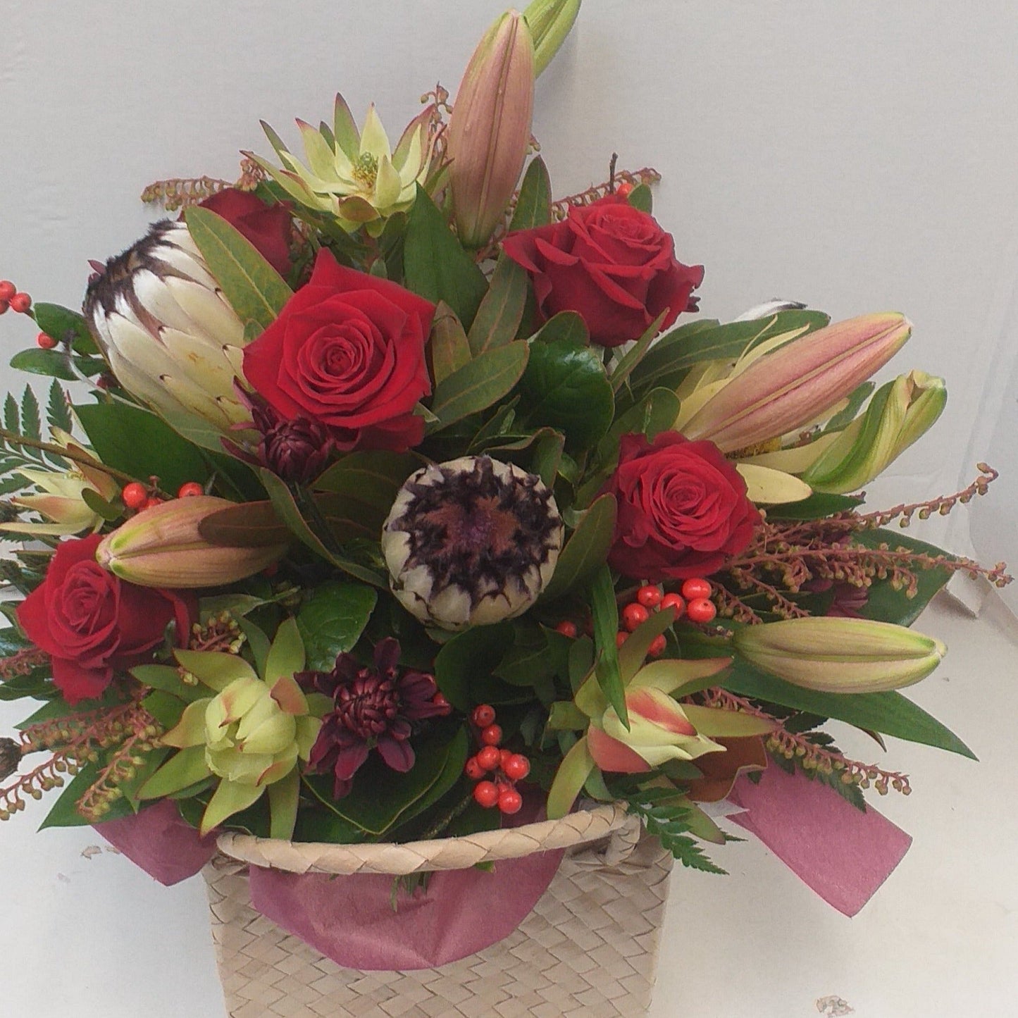 Flower Arrangement, Posy in a Flax Bag - Broadfield Flowers Florist Lincoln