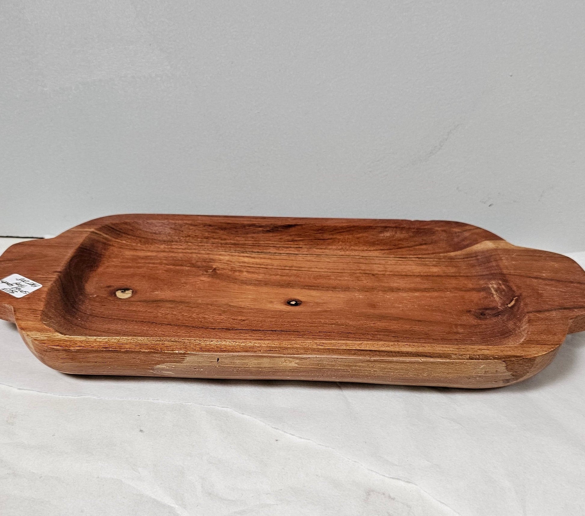 Beautiful turned wooden tray, small size