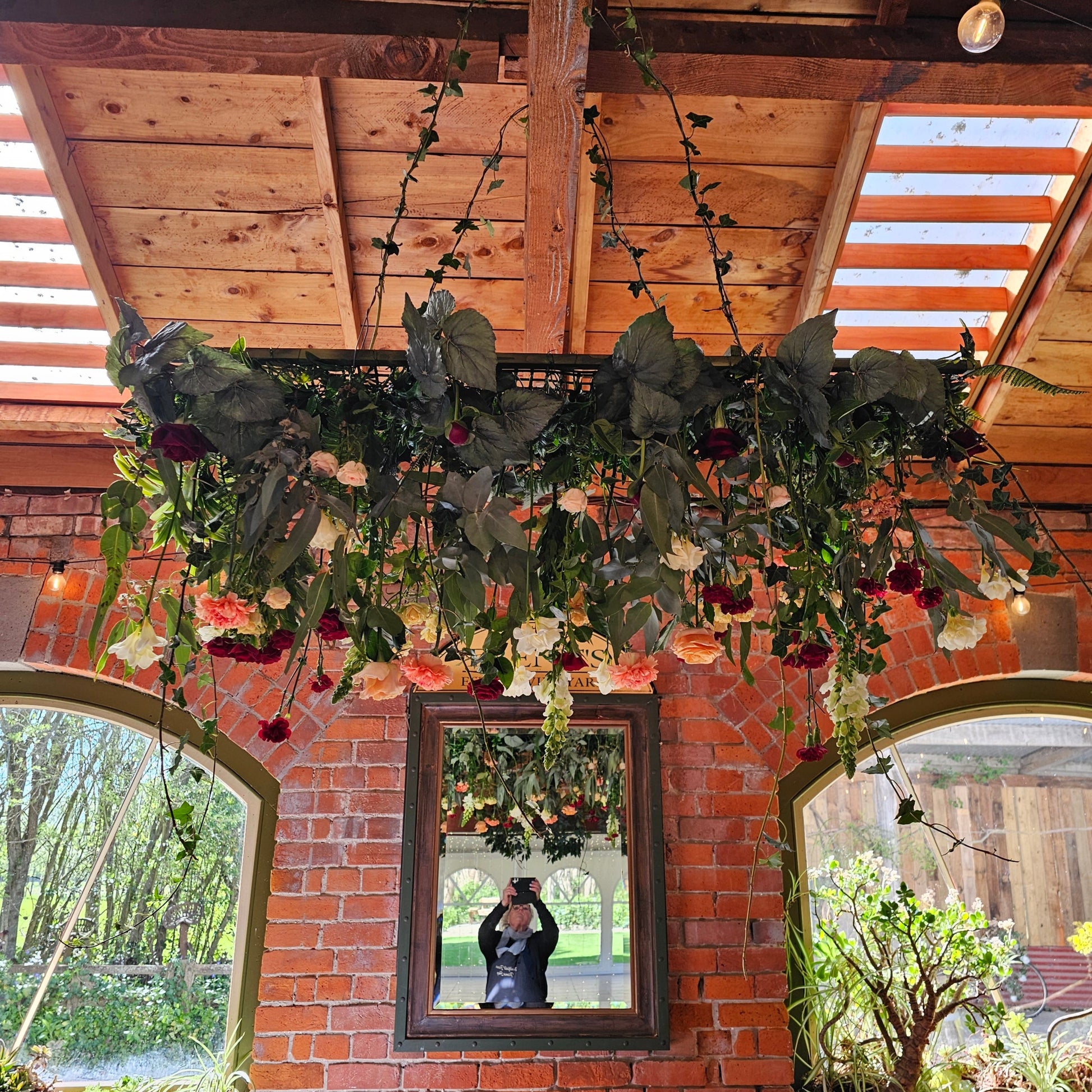 overhead floral decoation