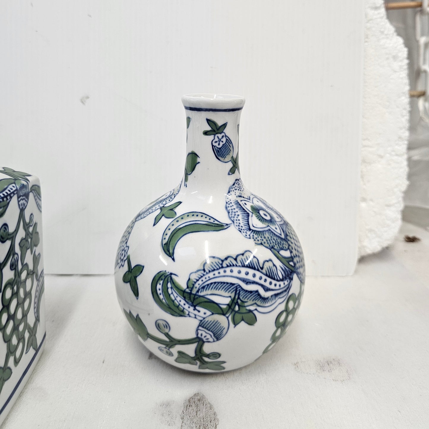 blue green ceramic vase sm