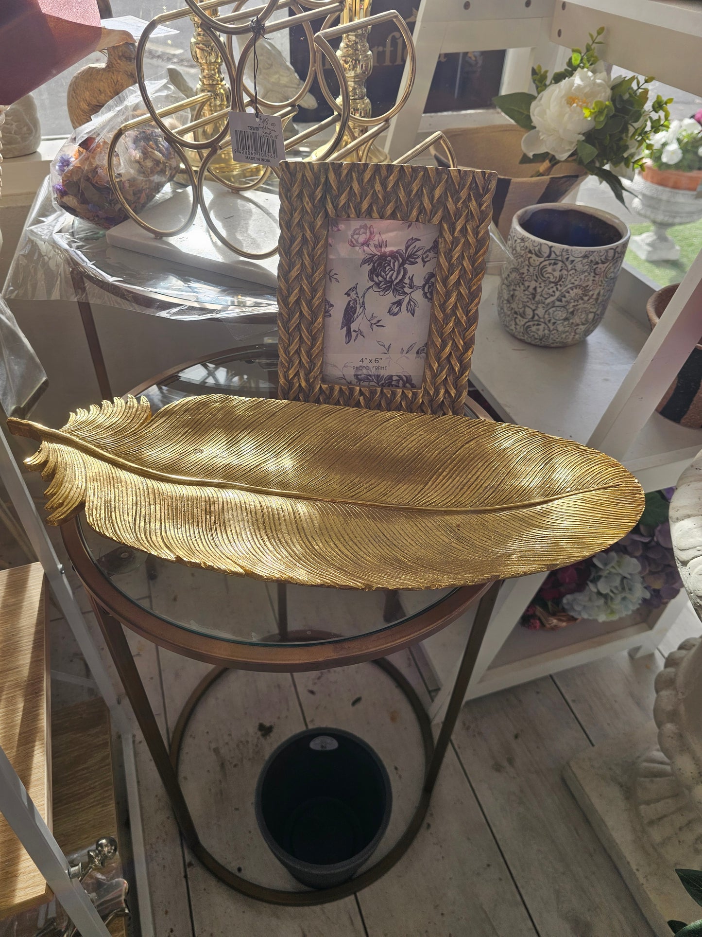Gold and glass nest table set 2