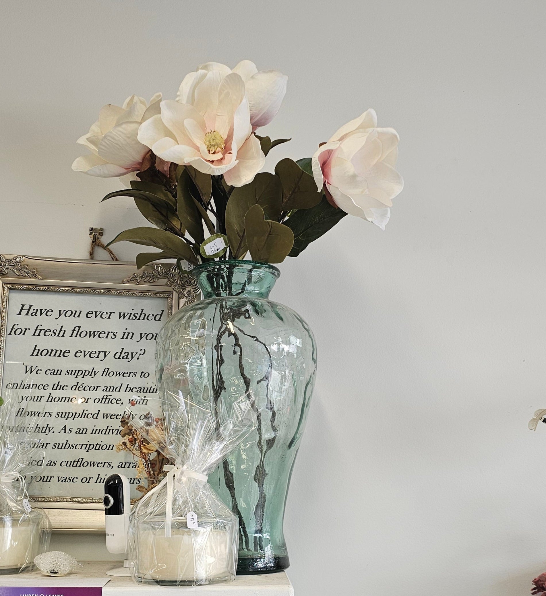 cream silk magnolias