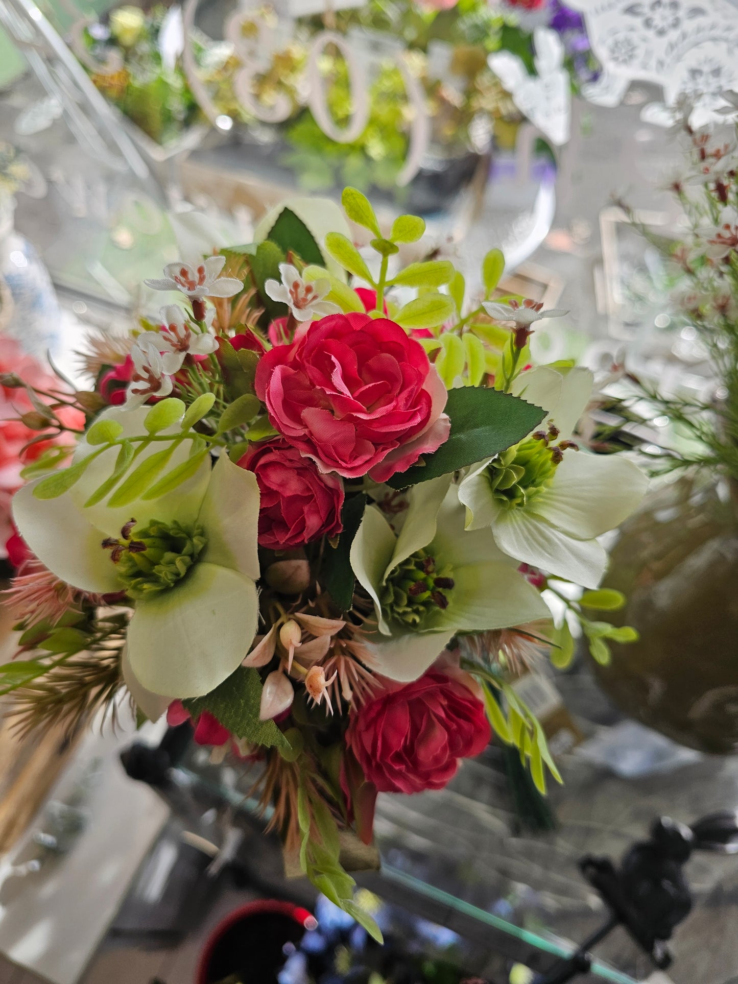 Silk Flowers,  Wreath - Dream Catcher Style, Wreath plain, Basket of Hydrangeas, - Broadfield Flowers Florist Lincoln