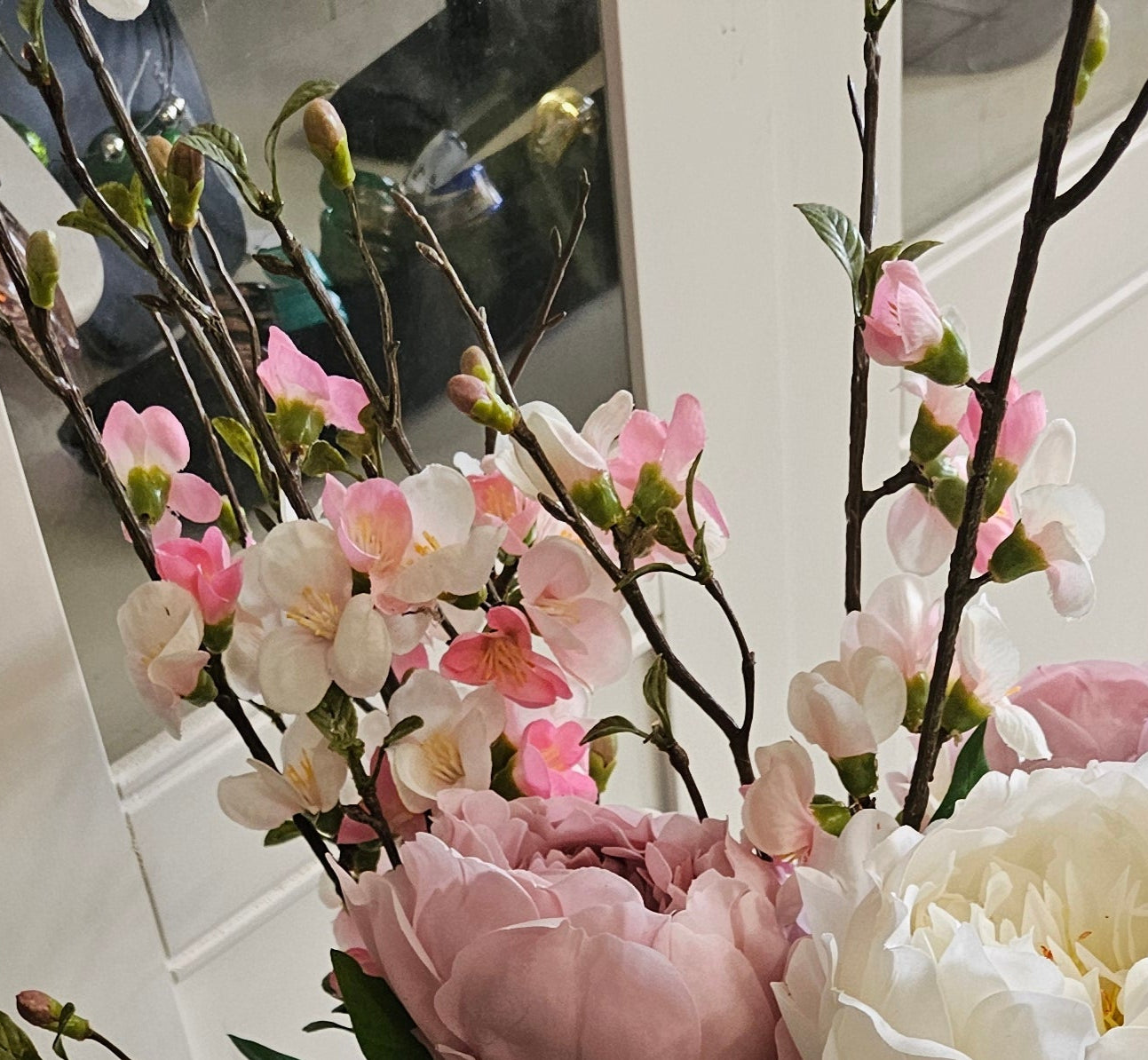 Silk Flowers,  Wreath - Dream Catcher Style, Wreath plain, Basket of Hydrangeas, - Broadfield Flowers Florist Lincoln