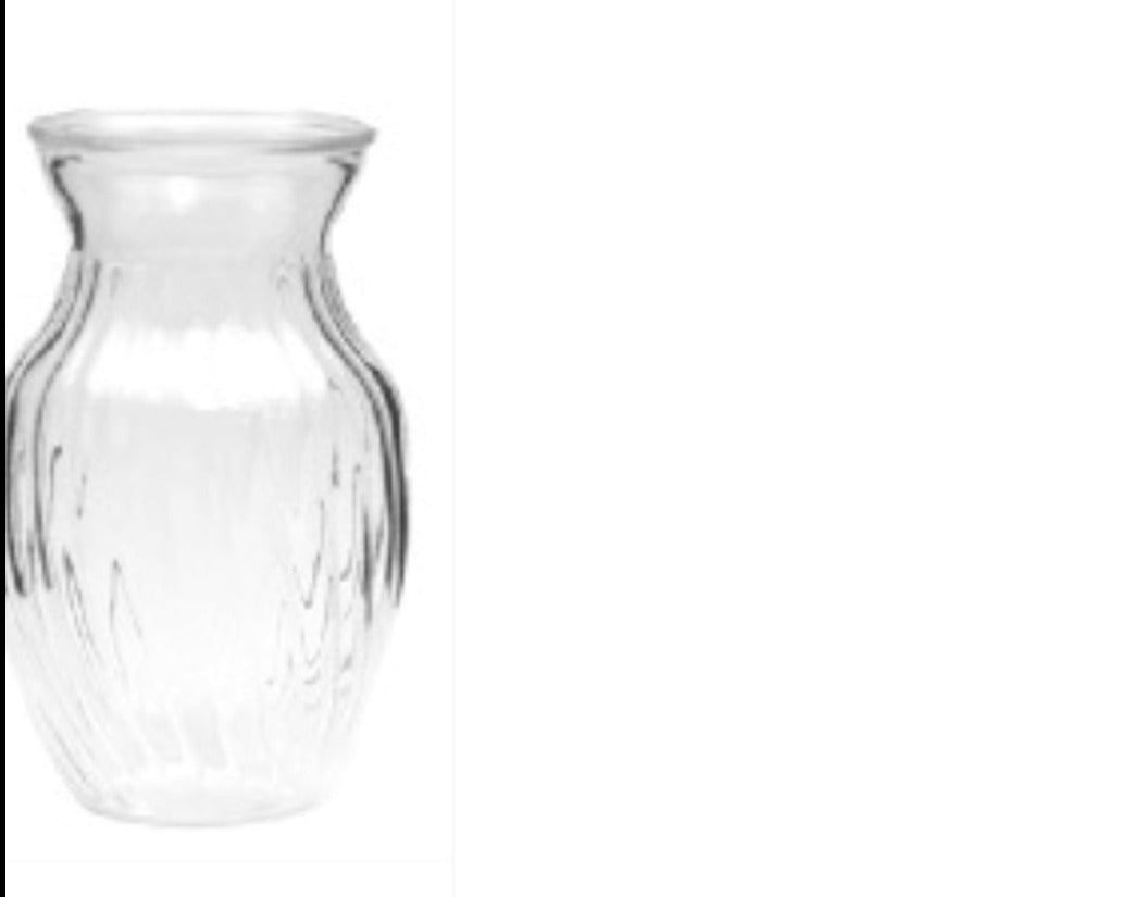 Ginger clear glass vase, 12cm