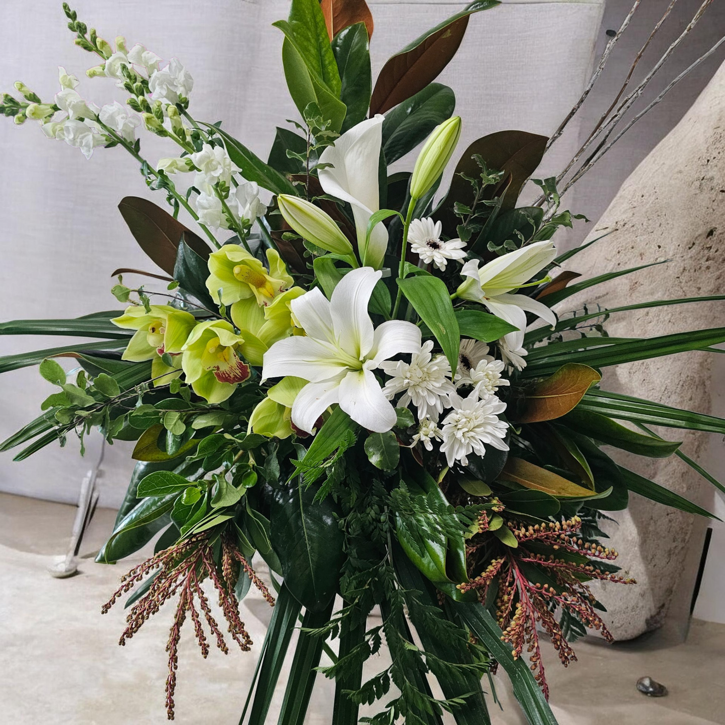 Reception, Venue Decoration - pedestal and low arrangements- 39 styles