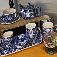 Burleigh Calico  blue and white ceramic  tray