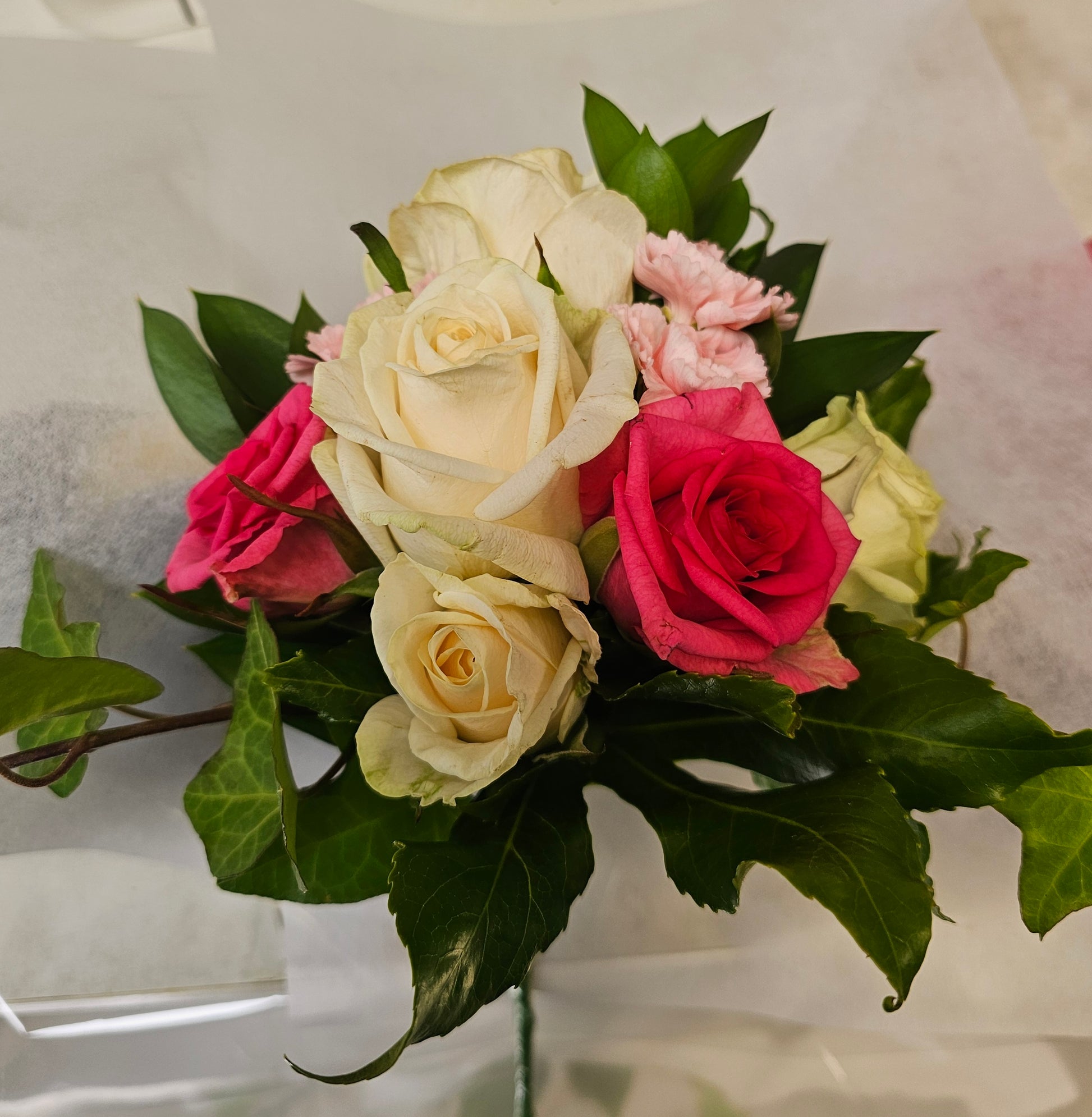 posy of flowers to decorate a car