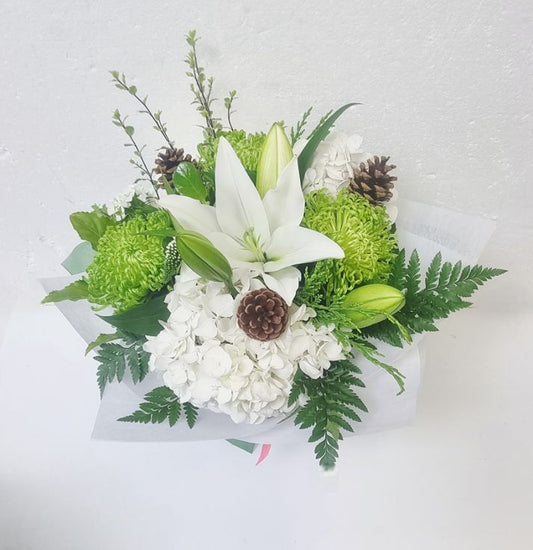 Mistletoe and Wine Flower Bouquet