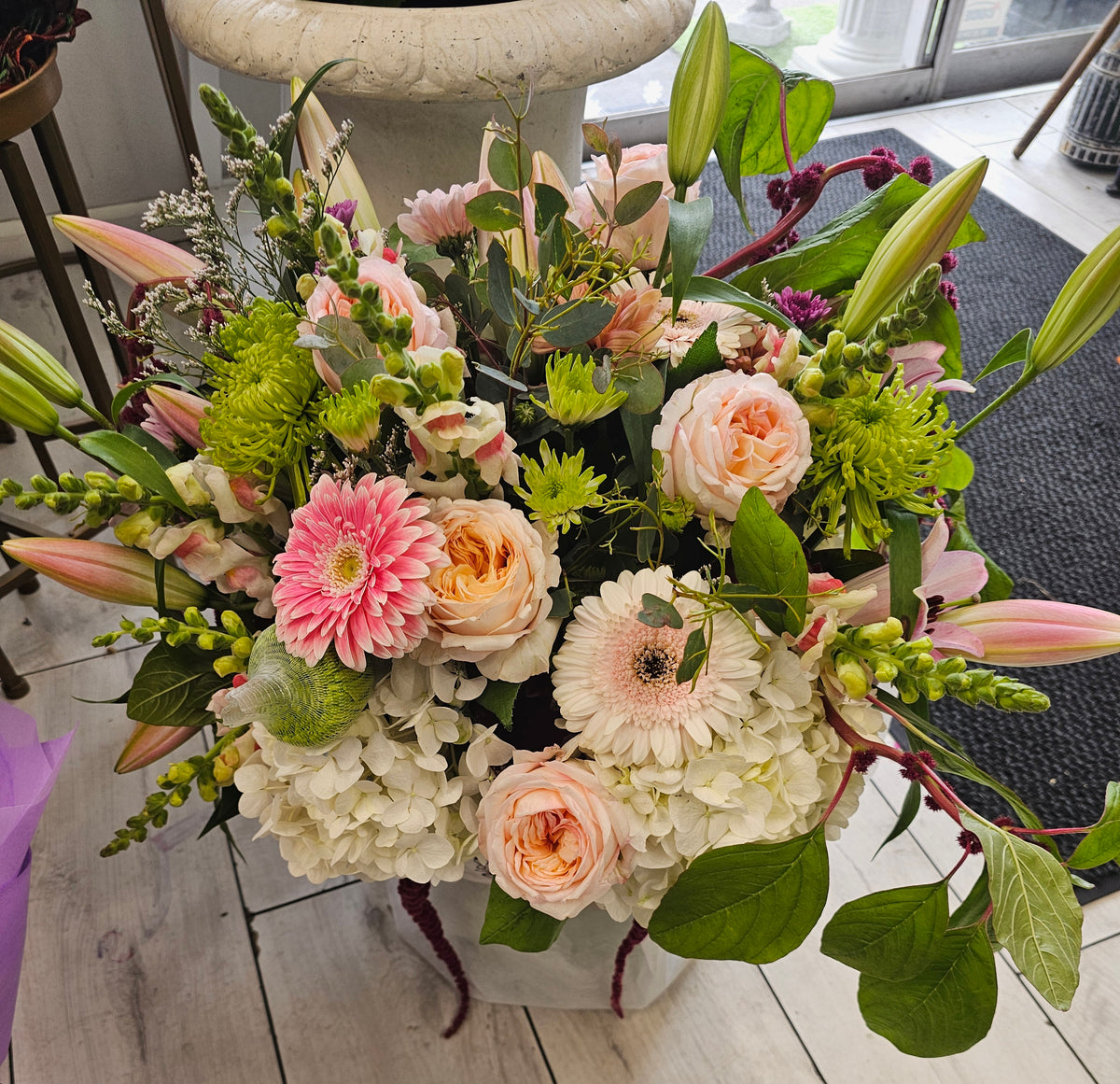 Special bouquet with blue delpiniums - Broadfield Flowers Florist Lincoln