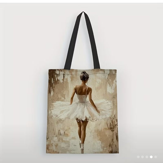 Tote shoulder bag with Ballet Dancer decoration