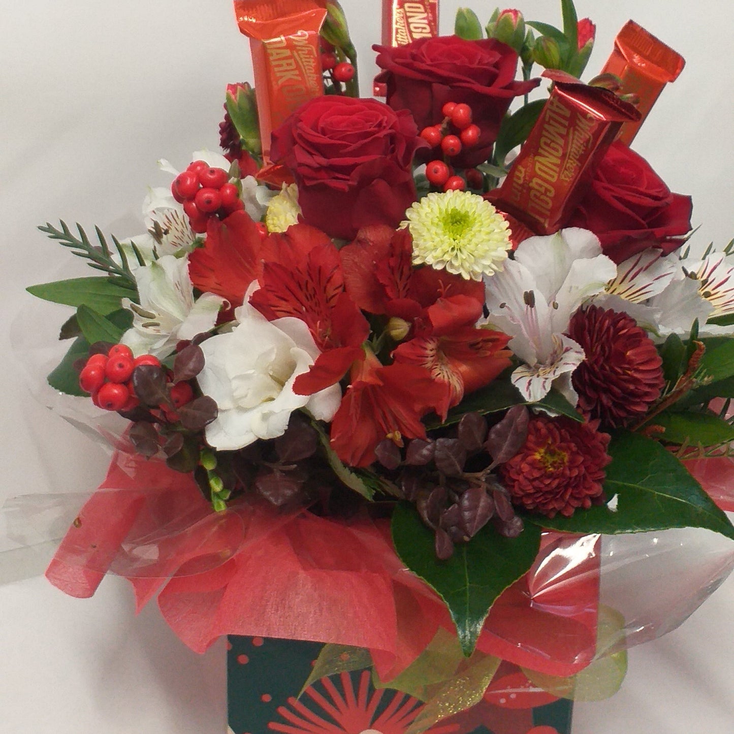 Red orchid bouquet