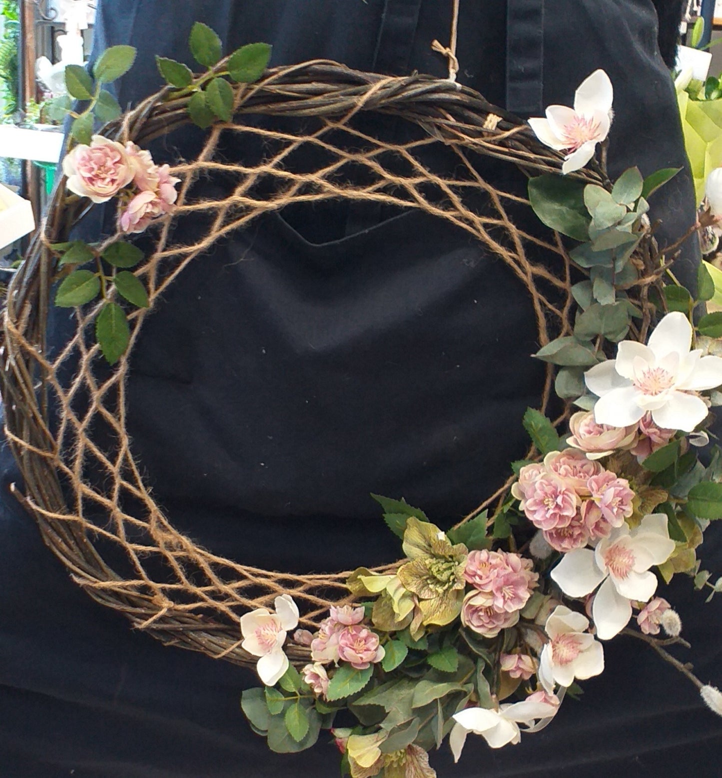 Wreath, Silk flowers, in Dream Catcher Style - Broadfield Flowers Florist Lincoln