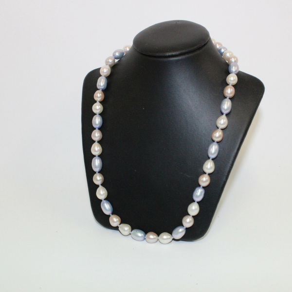 Blue and White Pearl Necklace - Broadfield Flowers Florist Lincoln