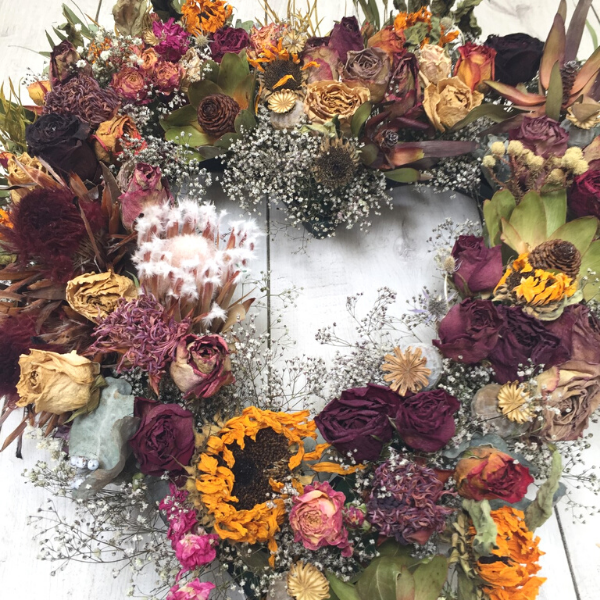 Love Dried Wreath - Broadfield Flowers Florist Lincoln