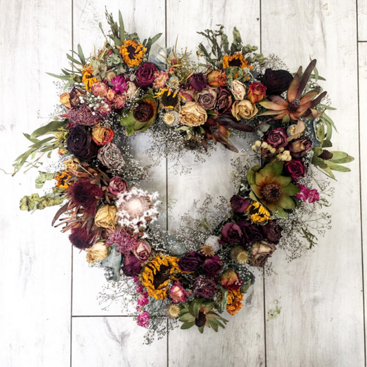 Love Dried Wreath - Broadfield Flowers Florist Lincoln