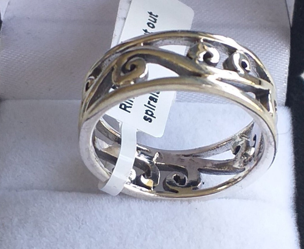 Ring, Men's or Lady's spiral band in Sterling Silver, - Broadfield Flowers Florist Lincoln