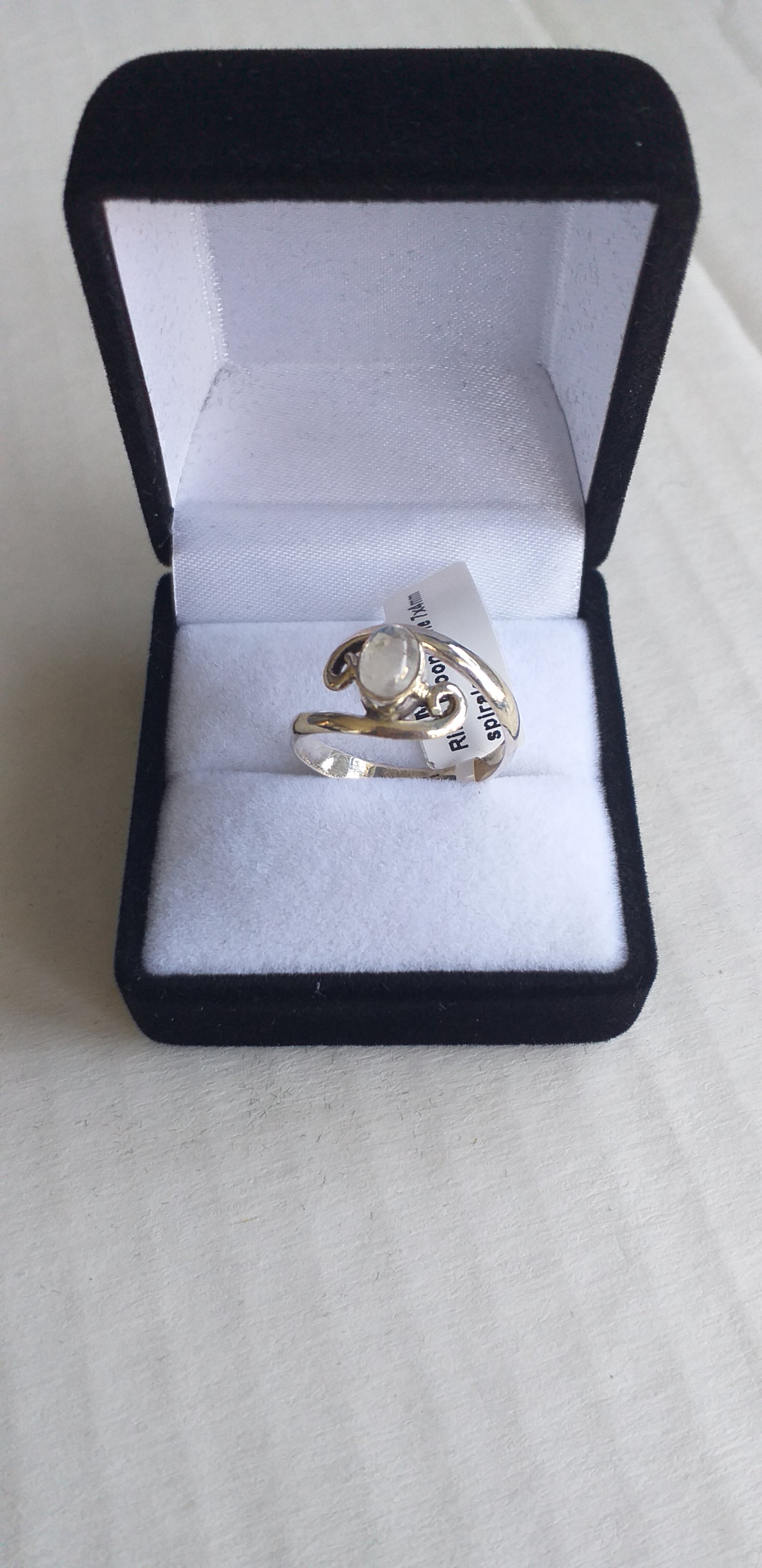Ring, Moonstone spiral band in Sterling Silver, - Broadfield Flowers Florist Lincoln