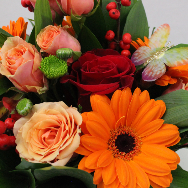 African Sunset Posy Box - Broadfield Flowers Florist Lincoln