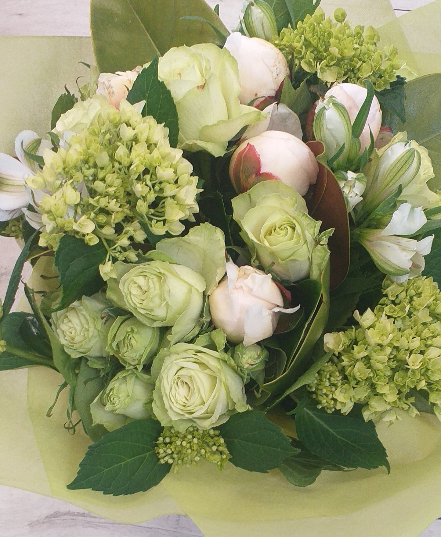 Flower Bouquet, White and Green - Broadfield Flowers Florist Lincoln